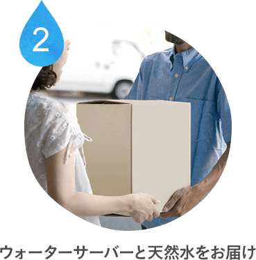 ウォーターサーバーと天然水をお届け